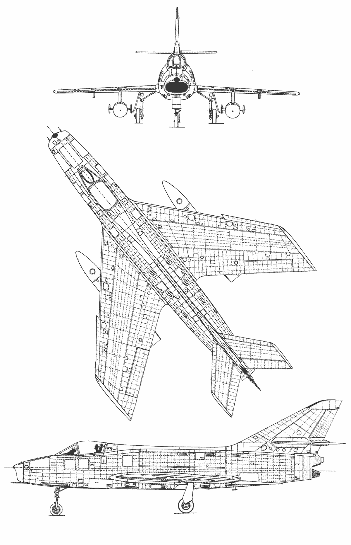 Dassault Super Mystère blueprint
