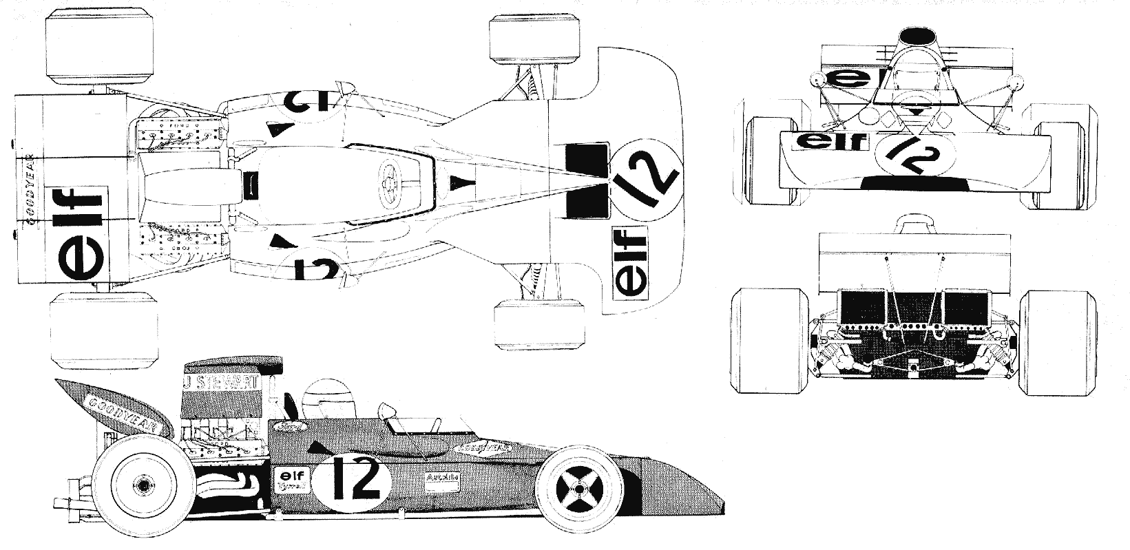 Tyrrell 003 blueprint