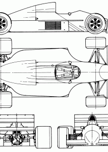 Tyrrell DG016 blueprint