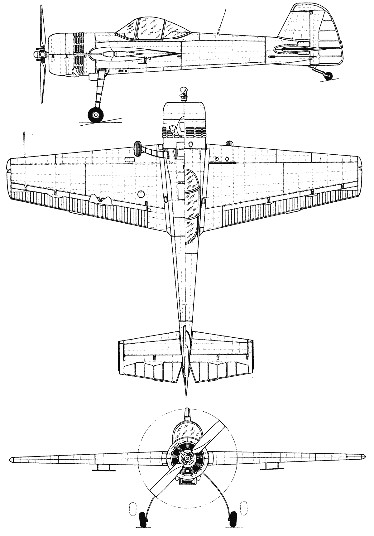 Yak-55 blueprint