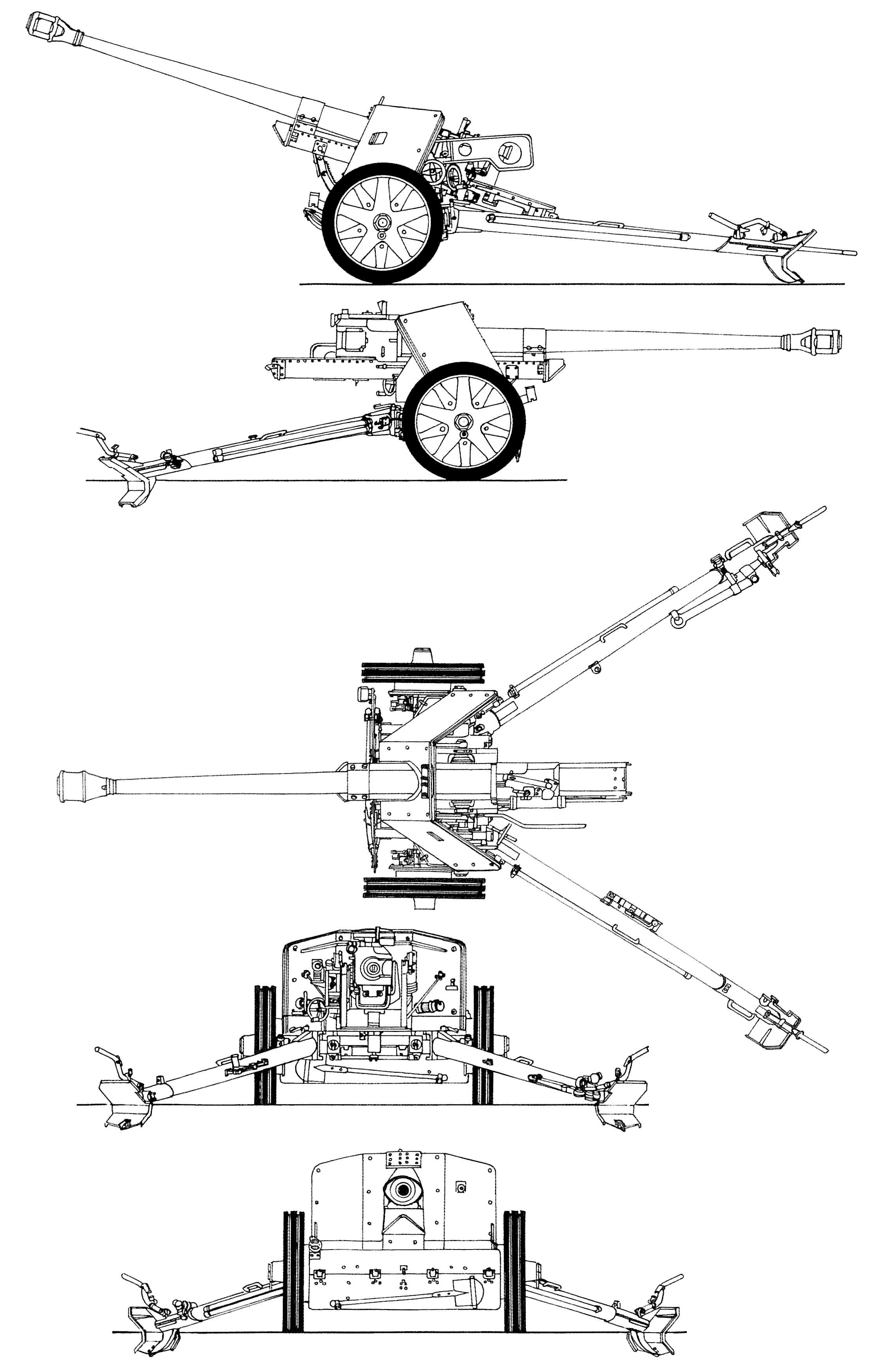 7.5 cm Pak 40 blueprint