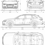 Audi A4 blueprint