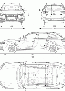 Audi A4 blueprint