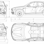 BMW x4 blueprint