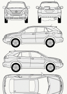 Lexus RX blueprint