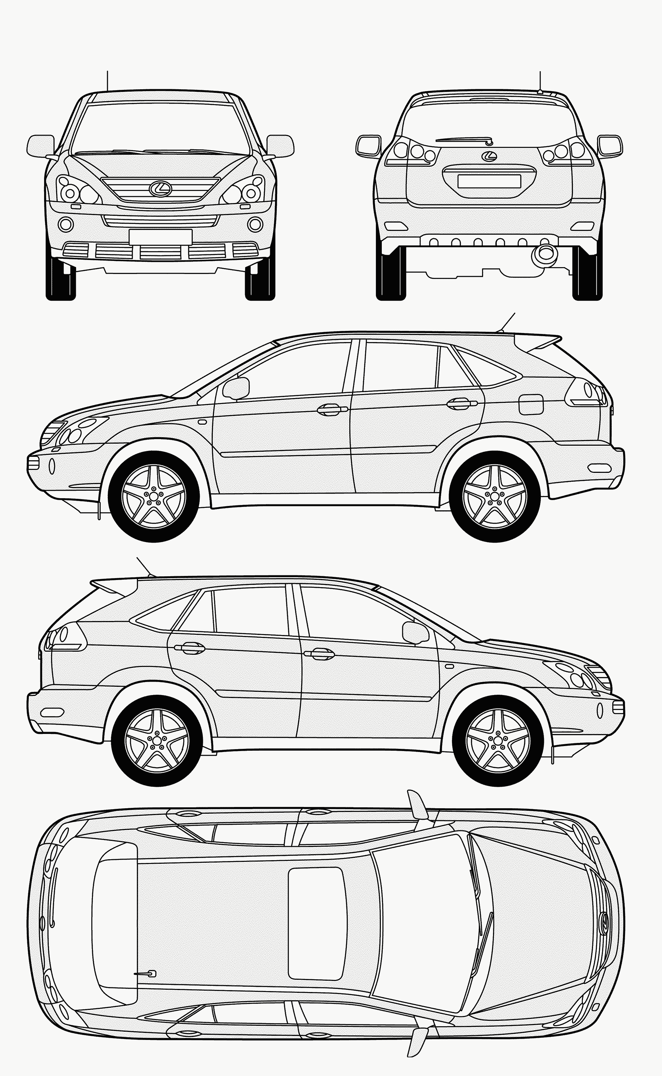 Lexus RX blueprint