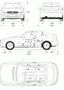 Mercedes-Benz CLC-Class blueprint