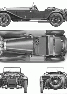 Alfa Romeo 6C 1750 blueprint