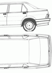 Alfa Romeo 75 blueprint