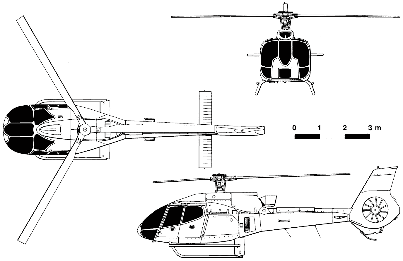 Eurocopter EC130 blueprint