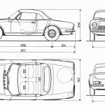 Fiat 124 Sport Spider blueprint