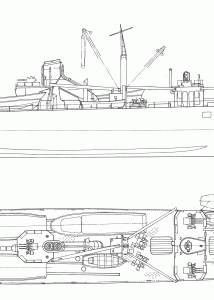 No.1-class landing ship blueprint