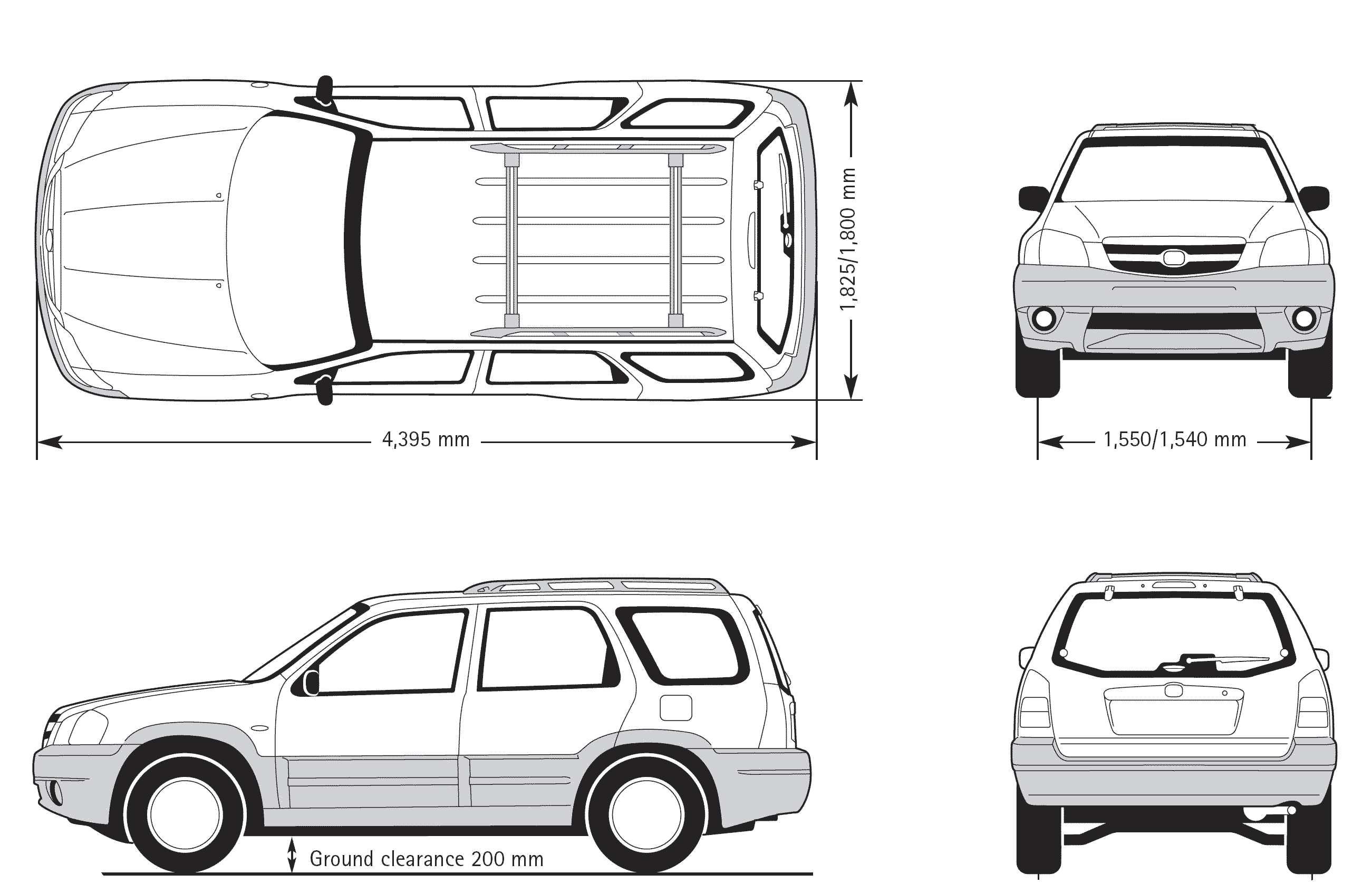 Mazda Tribute blueprint