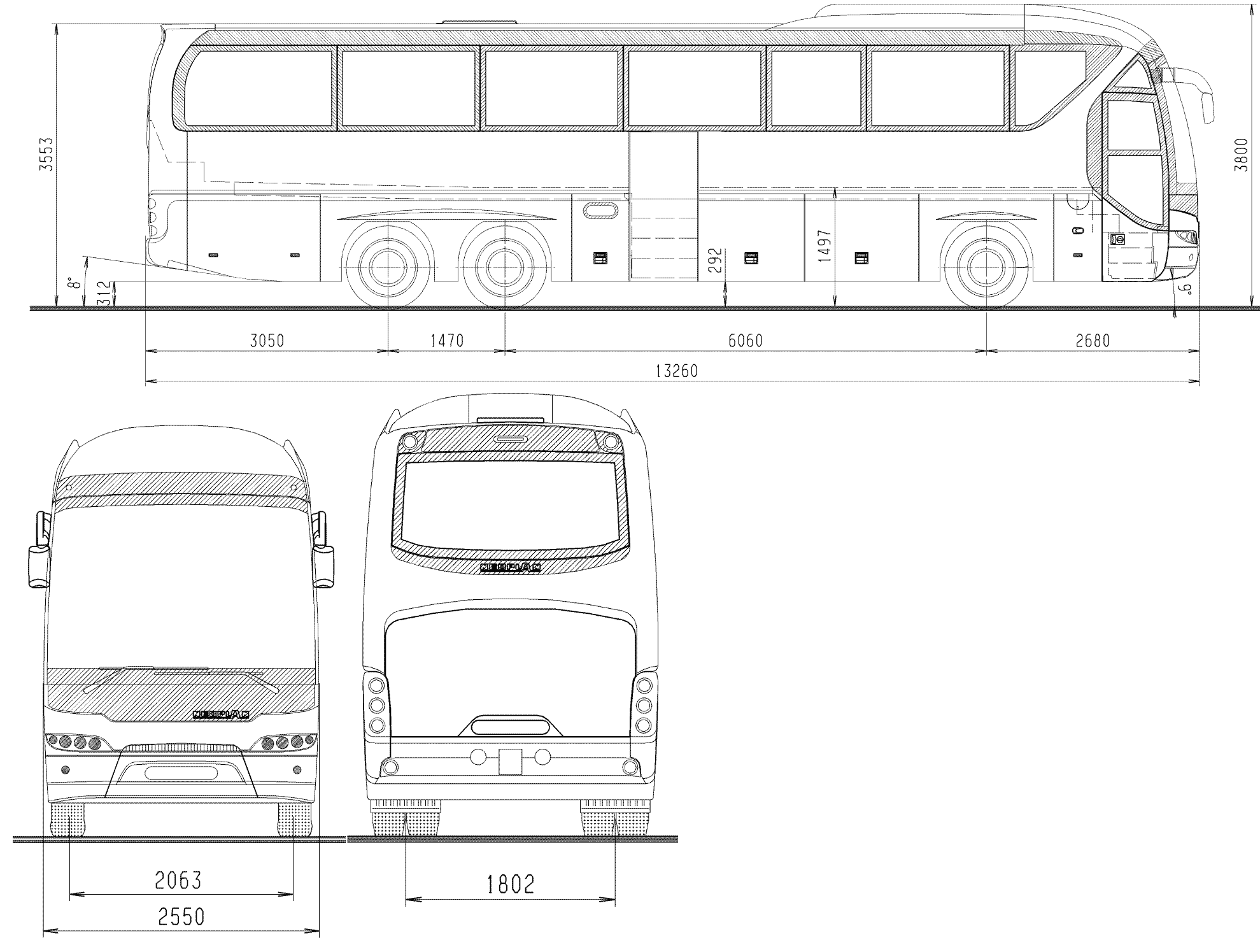 Neoplan Tourliner blueprint