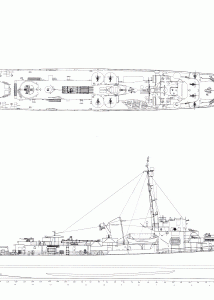 USS Swearer blueprint