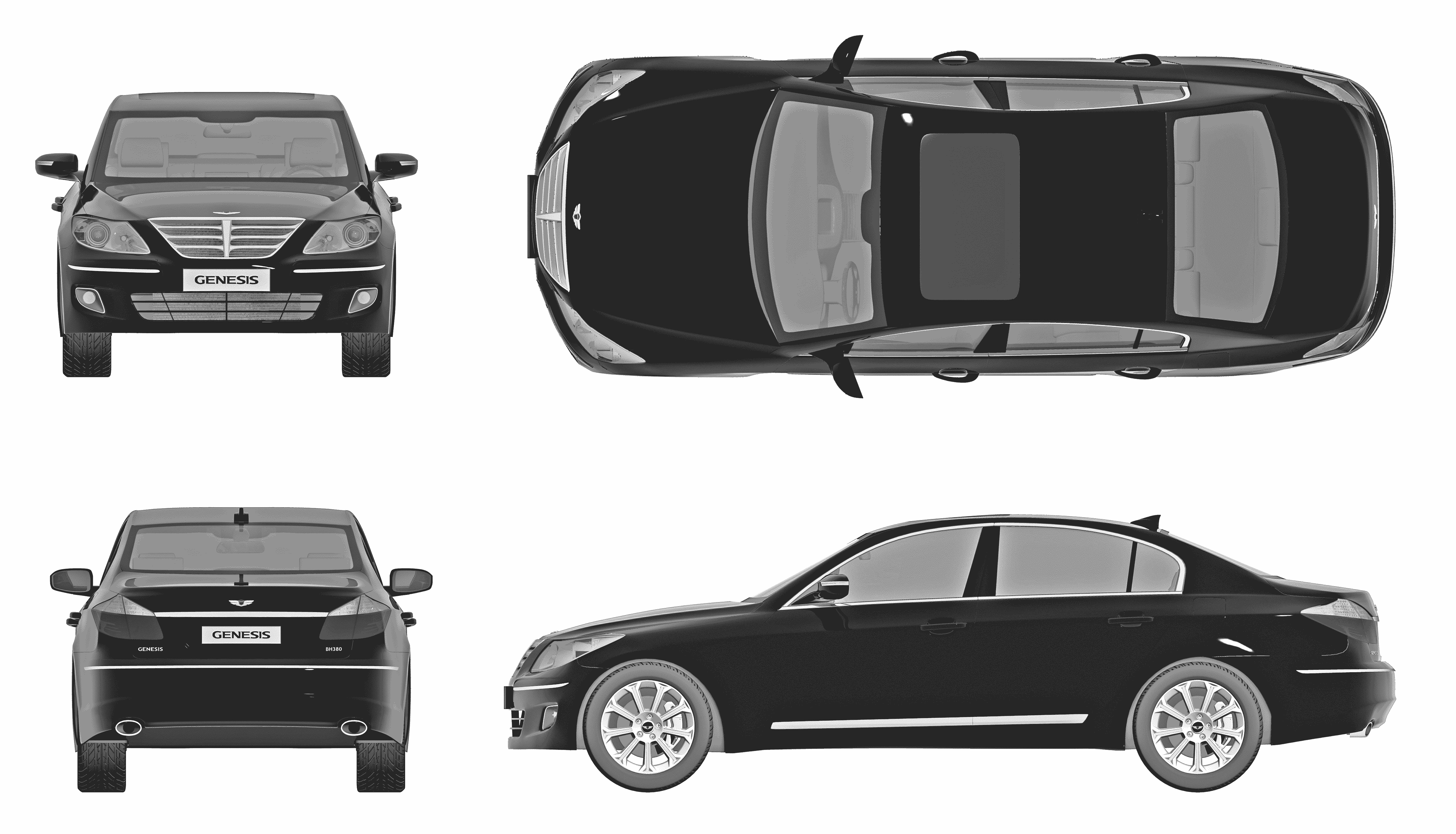 Hyundai Genesis blueprint