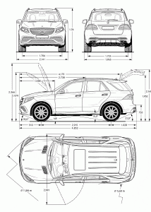 Mercedes-Benz AMG GLE 63 blueprint