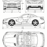 Mercedes Benz AMG SL 63 blueprint