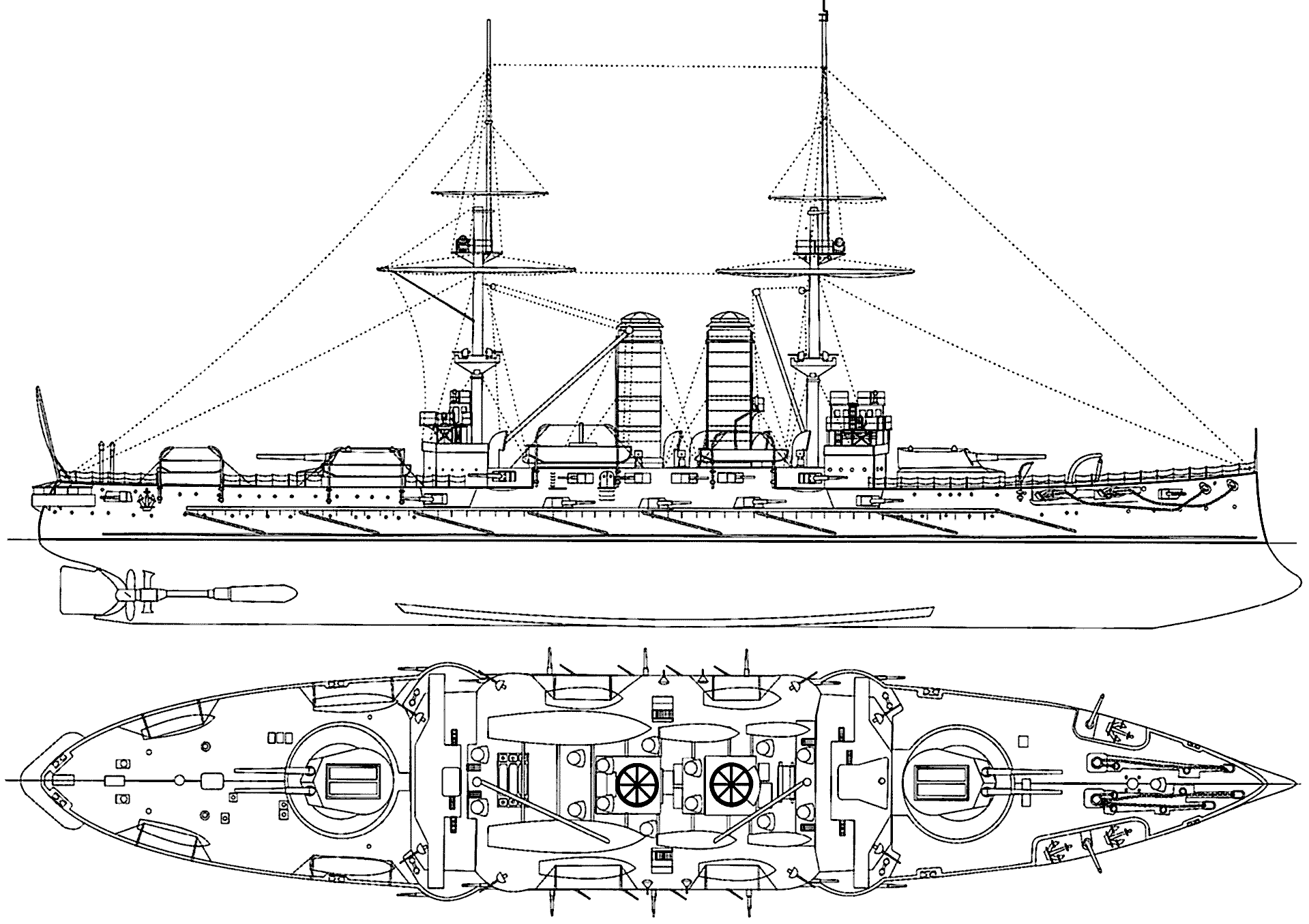 battleship Mikasa blueprint