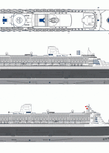 Queen Mary liner blueprint