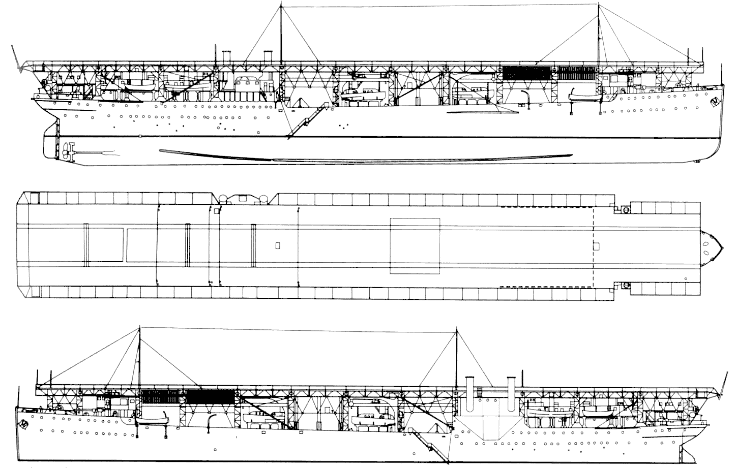 USS Langley blueprint