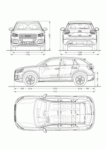 Audi Q2 blueprint