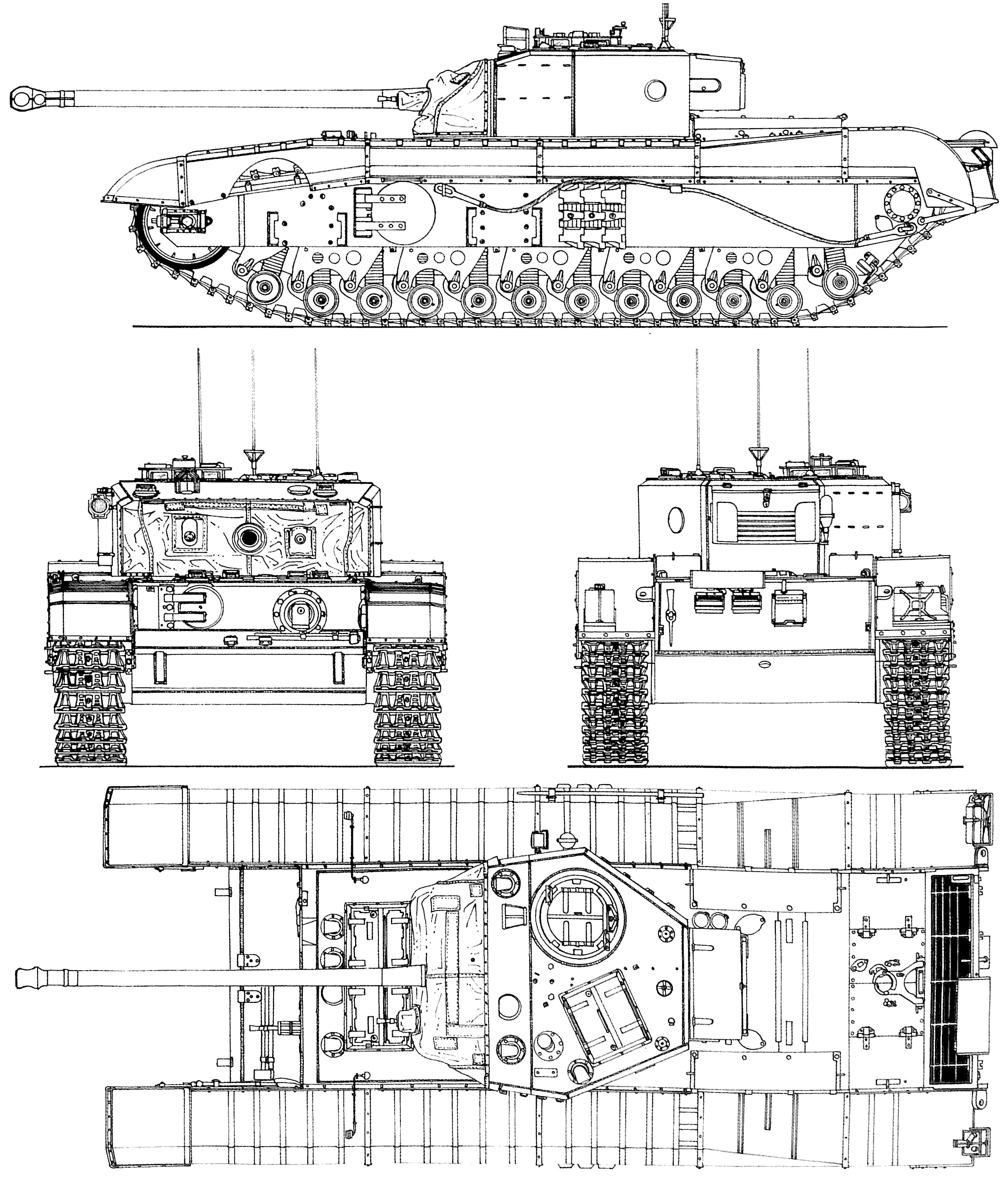 Black Prince tank blueprint