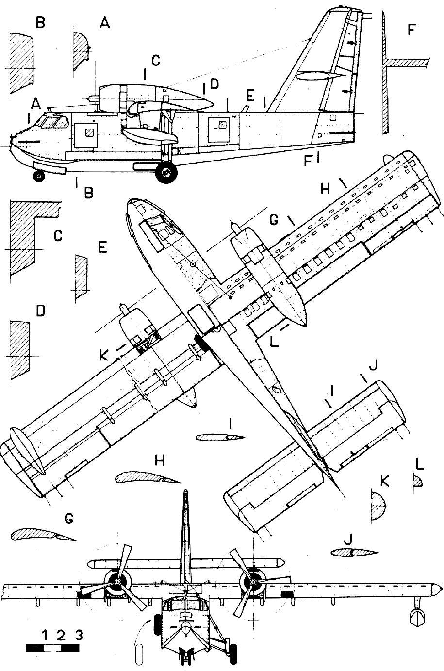 Canadair CL-215 blueprint