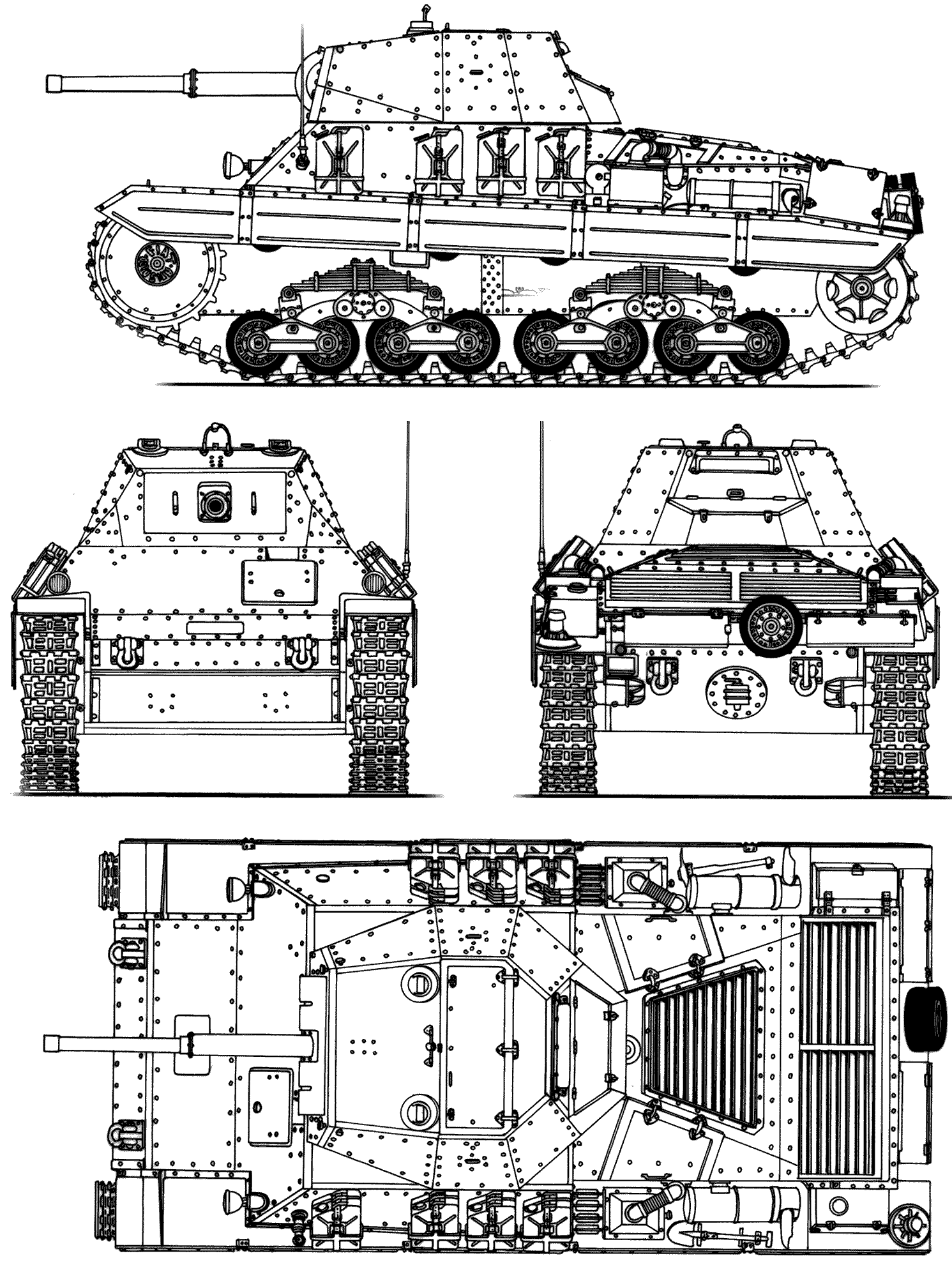Carro Armato P 40 blueprint