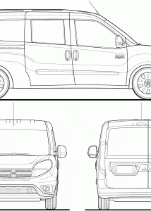 Dodge Ram ProMaster City blueprint