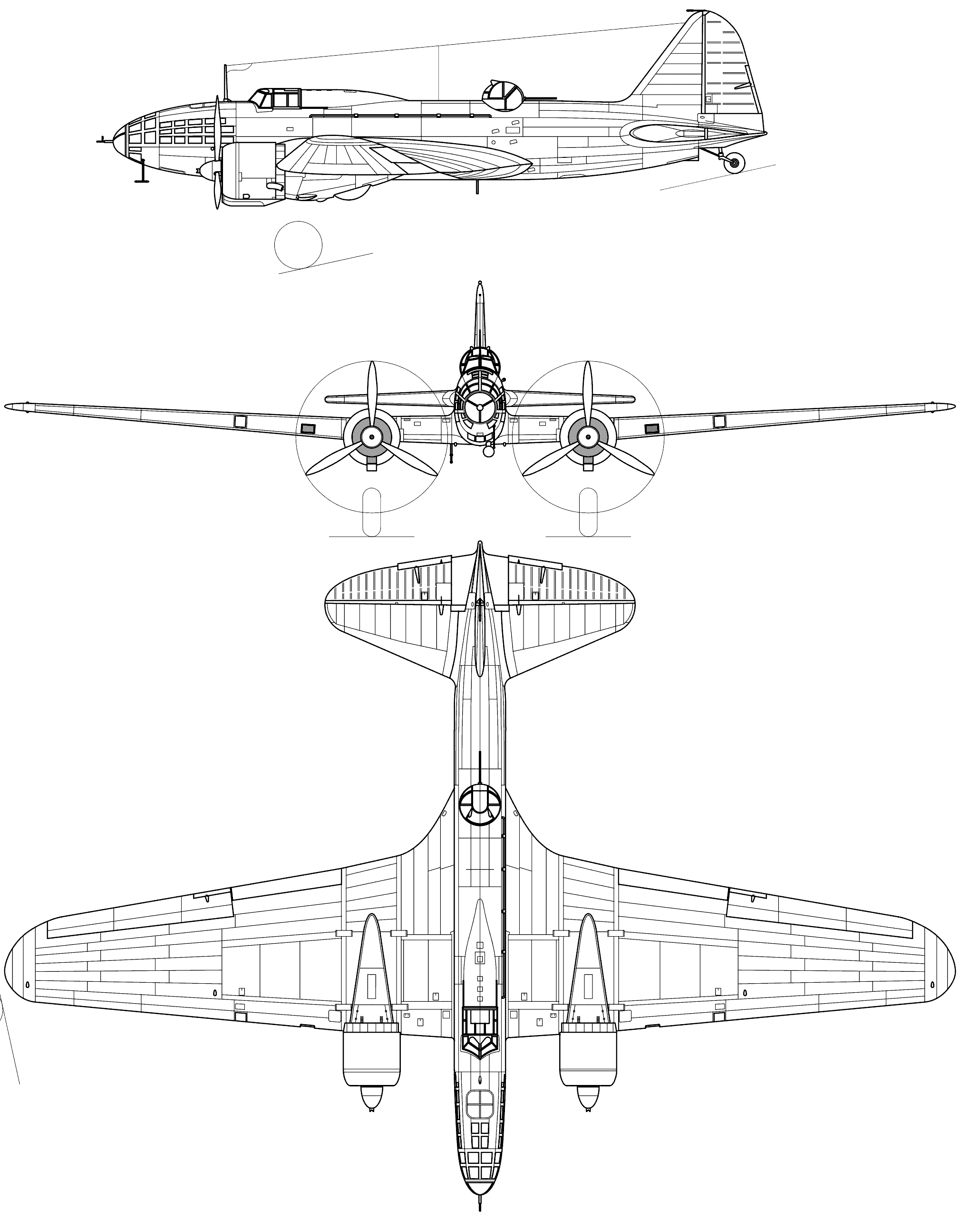 Ilyushin Il-4 blueprint