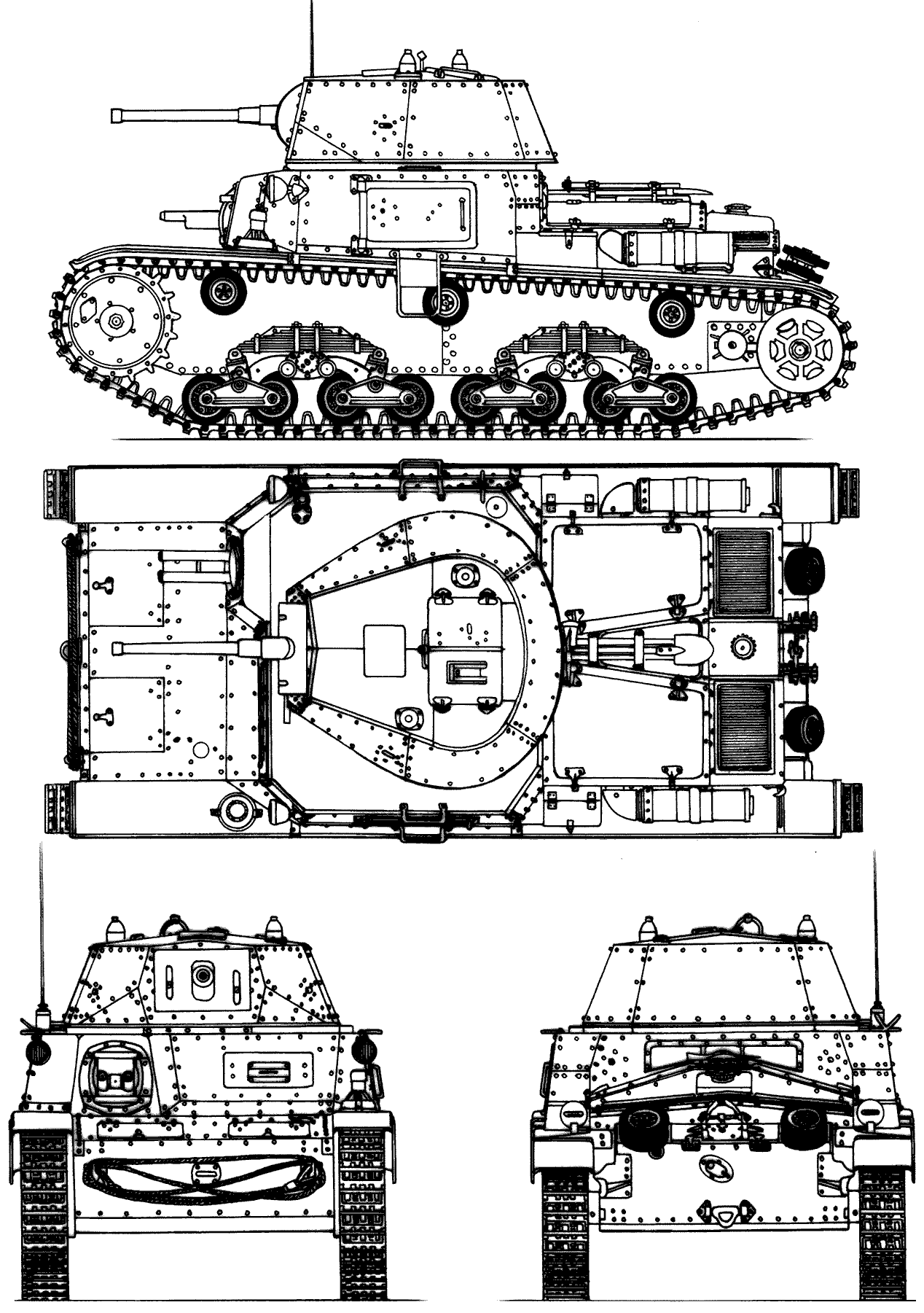 Fiat M13/40 blueprint