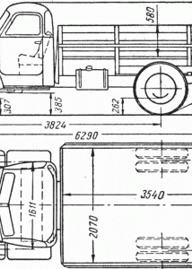 UralZIS-355M blueprint