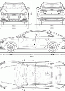 Audi A3 blueprint