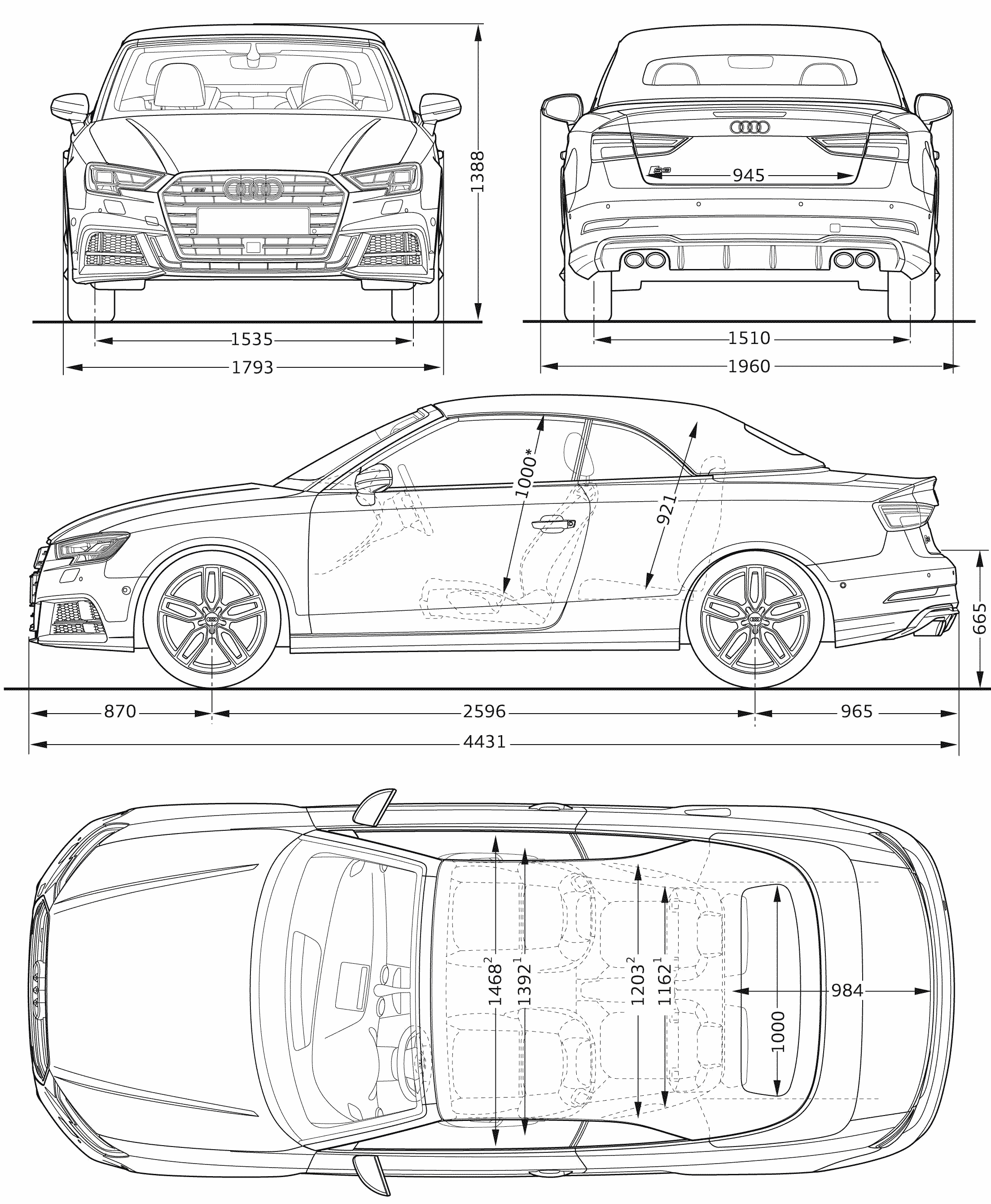 Audi S3 blueprint