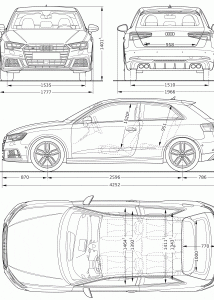 Audi S3 blueprint