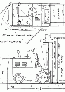 Clark Forklift blueprint