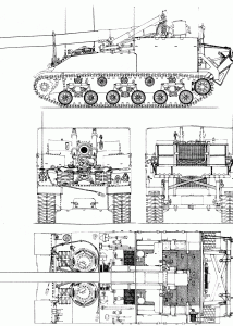 M43 Howitzer Motor Carriage blueprint