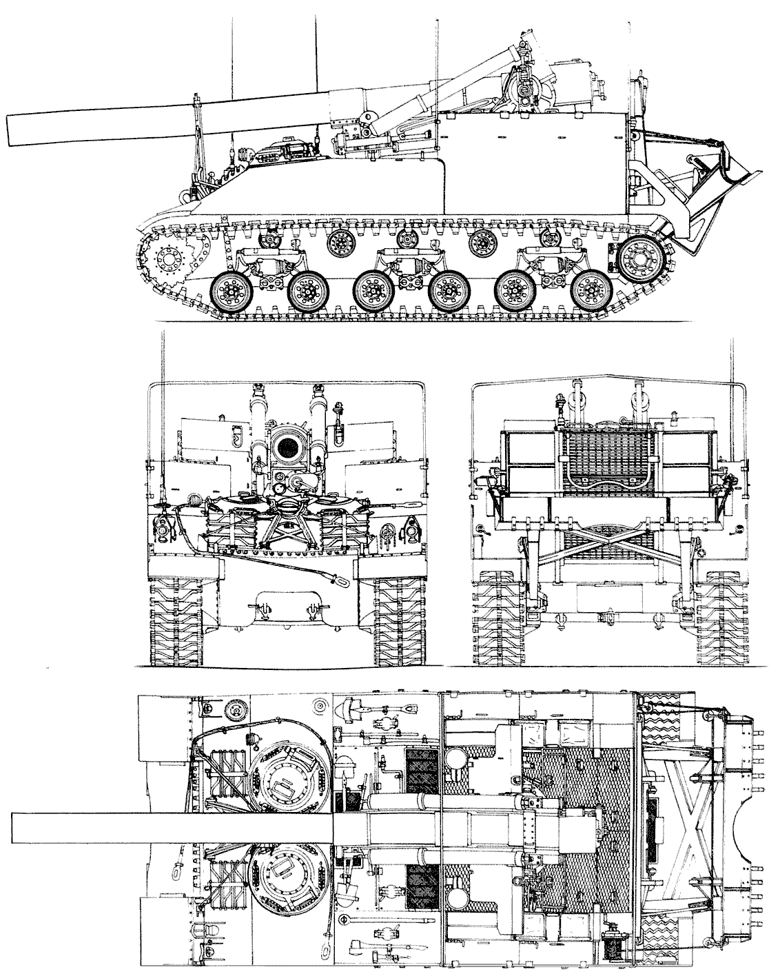 M43 Howitzer Motor Carriage blueprint