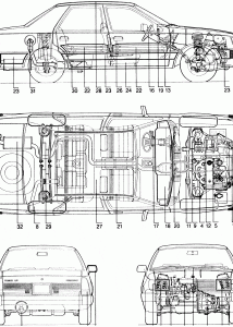 Ford Tempo blueprint