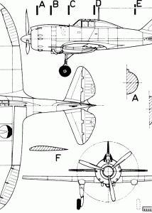 Reggiane Re.2002 blueprint