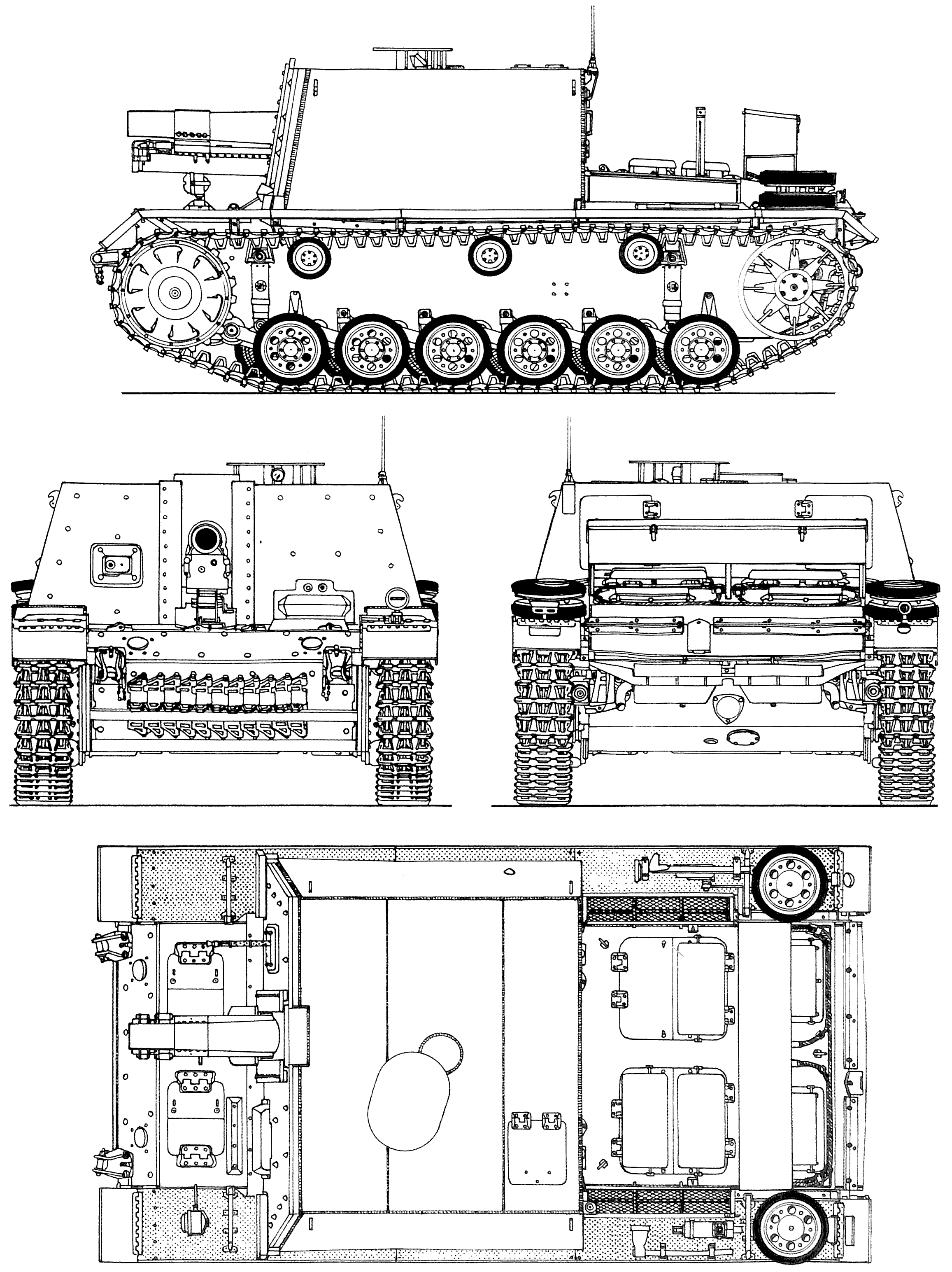 Sturm-Infanteriegeschütz 33B blueprint