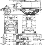T19 Howitzer Motor Carriage blueprint