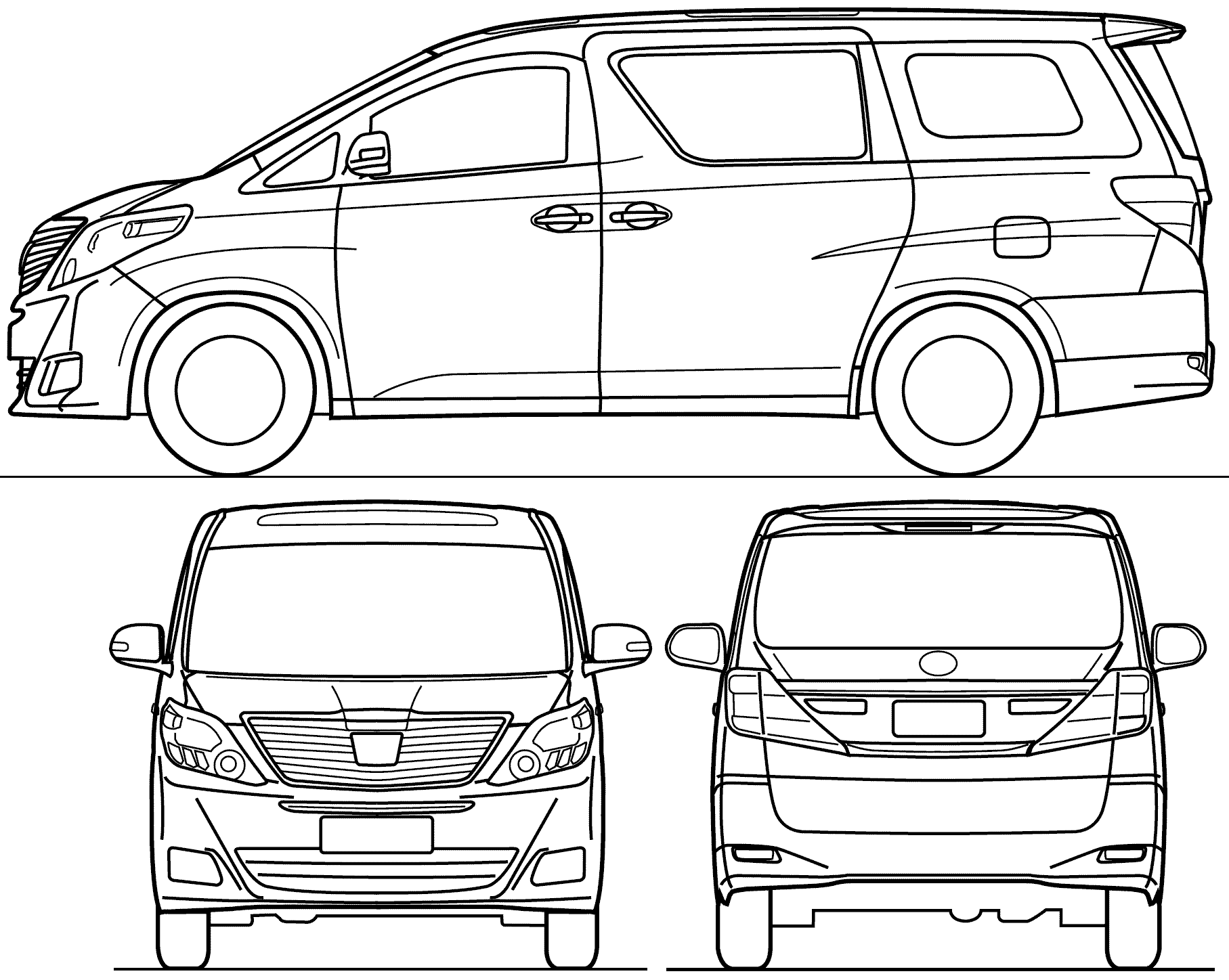 Toyota Alphard blueprint