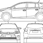 Toyota Yaris blueprint