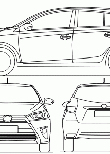 Toyota Yaris blueprint