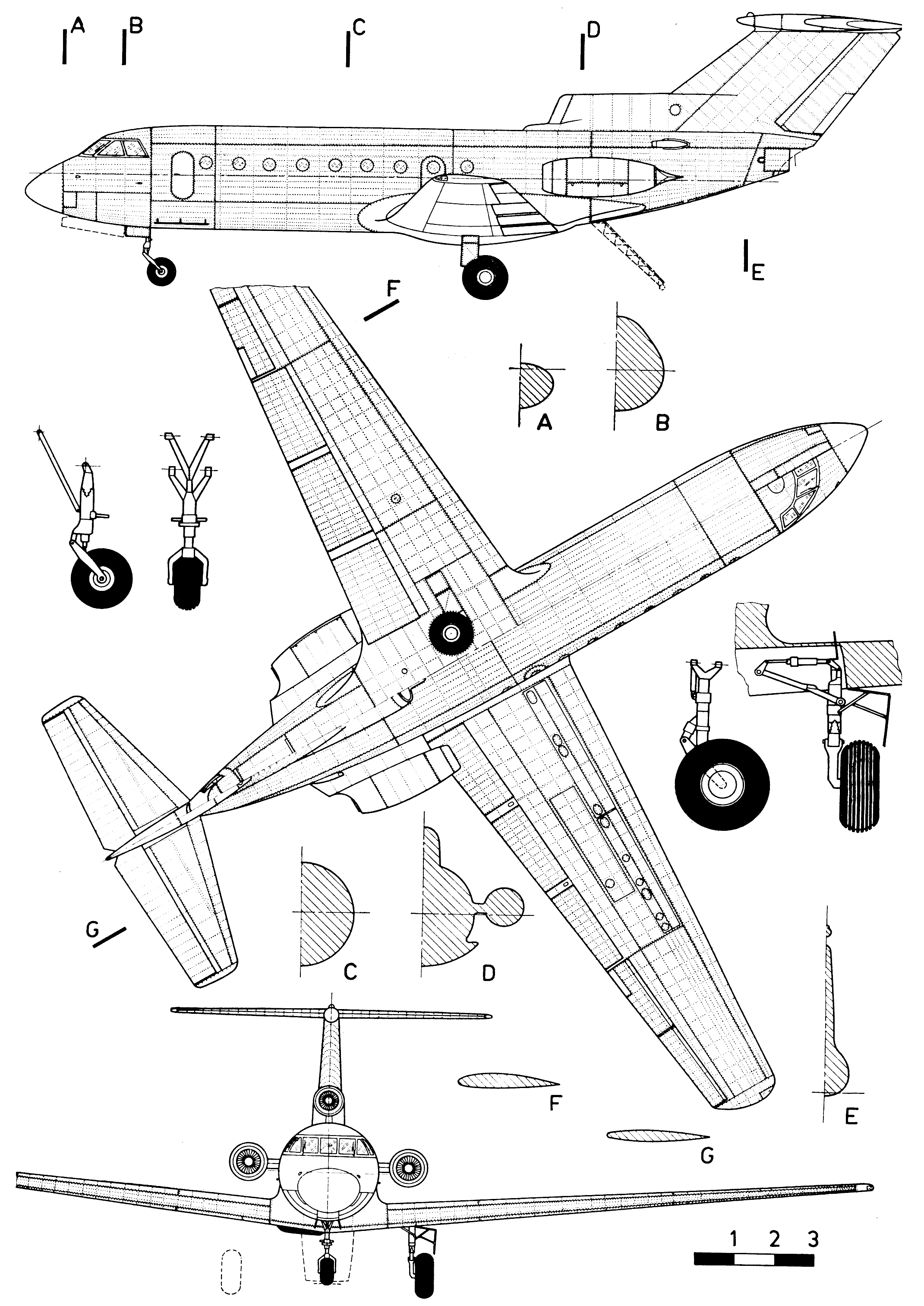 Yakovlev Yak-40 blueprint