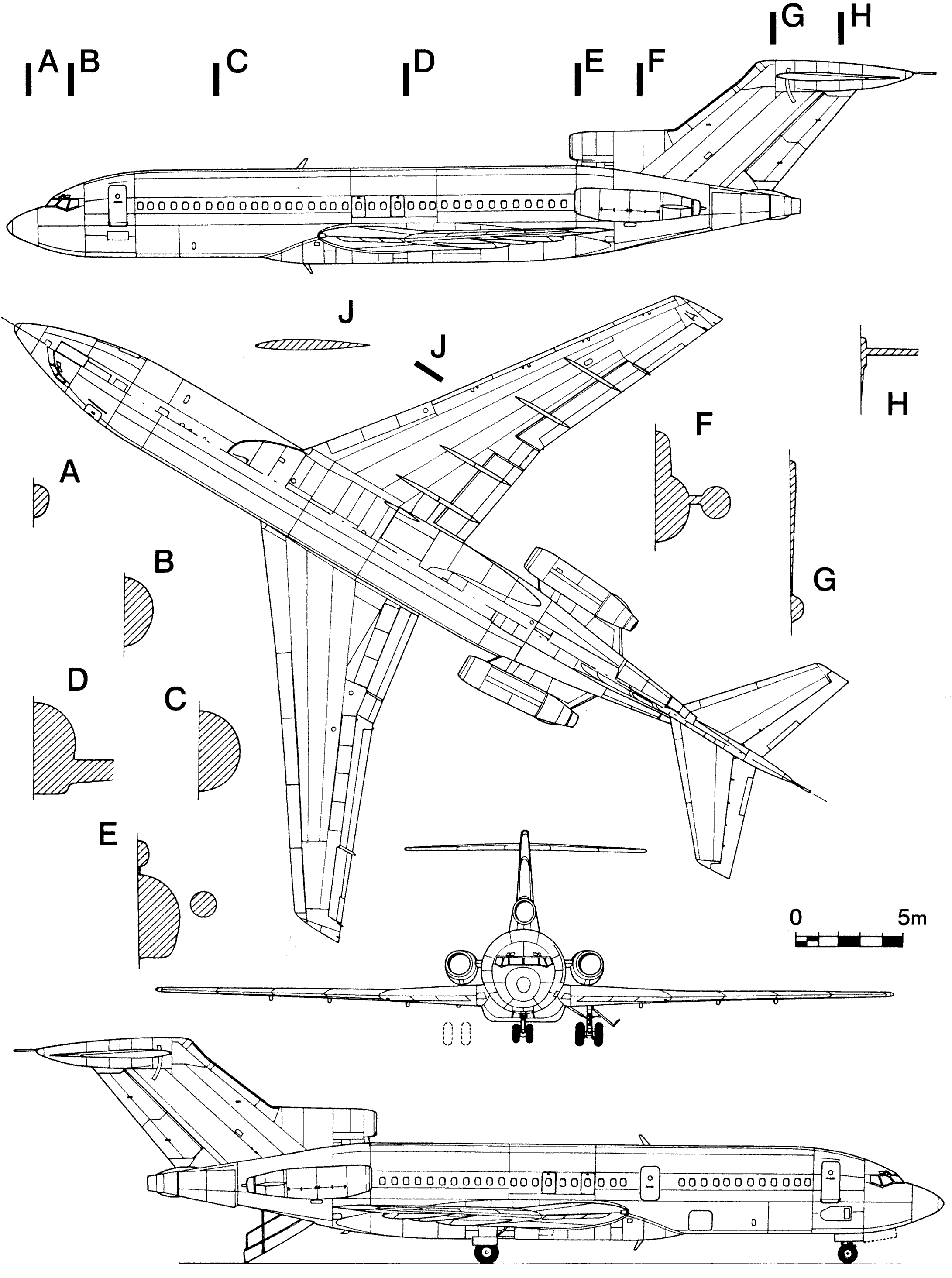 Boeing 727 blueprint