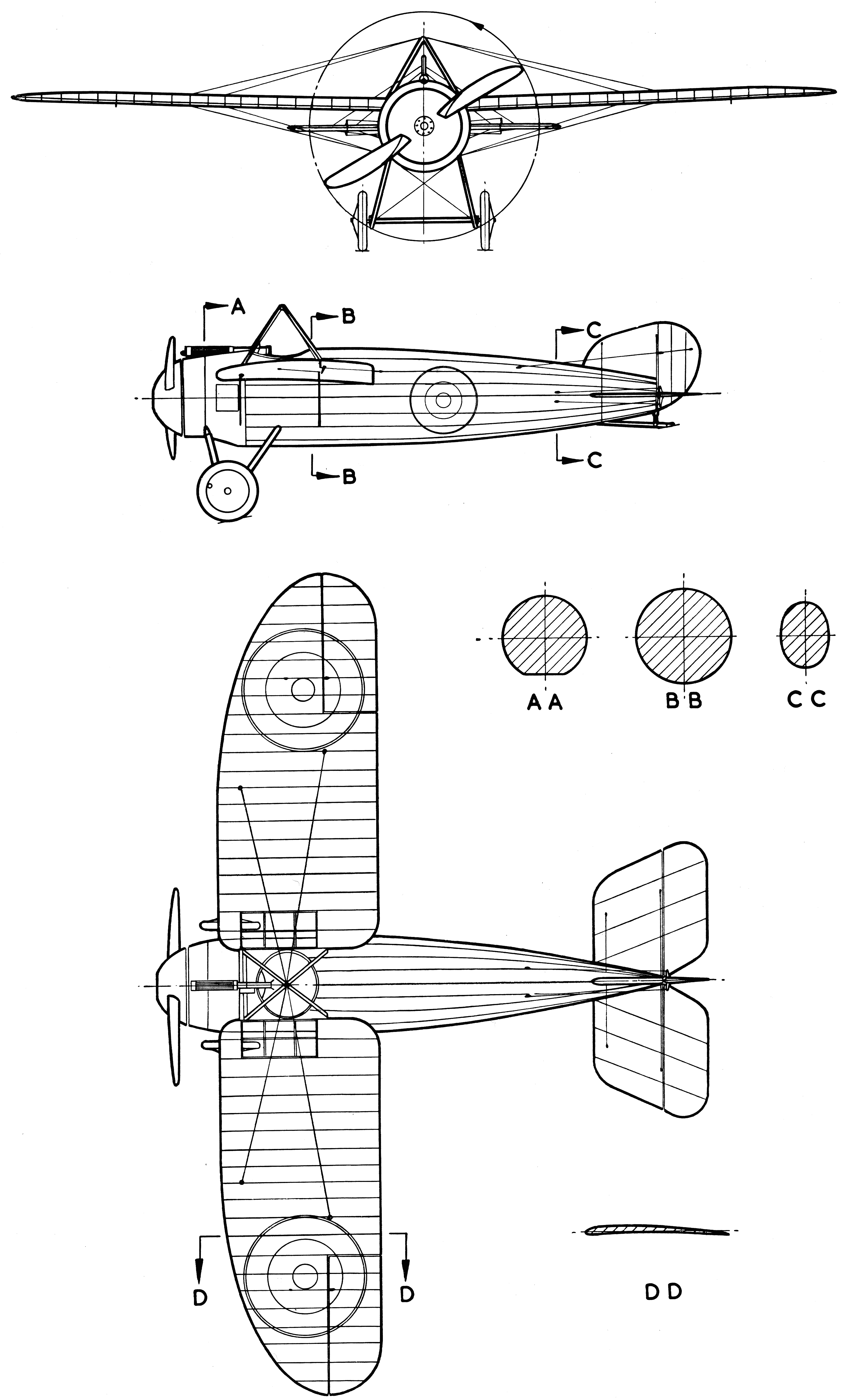 Bristol M.1 blueprint