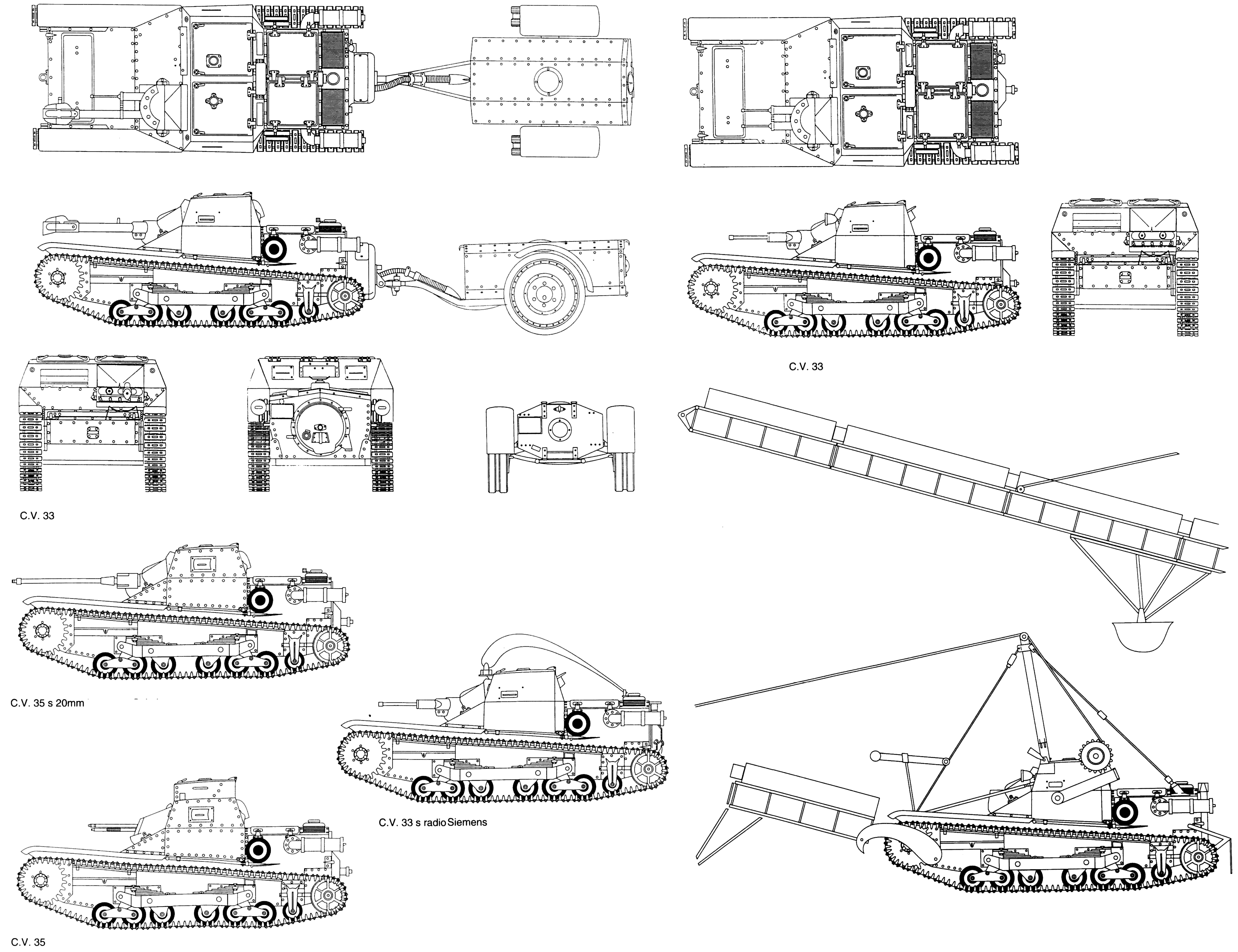 Carro Armato L3/33 blueprint